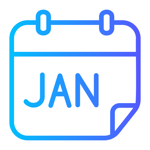 Month Generic gradient outline icon