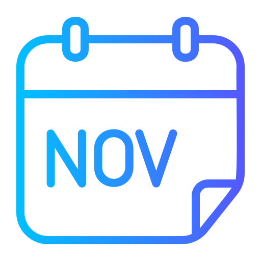 November Generic gradient outline icon