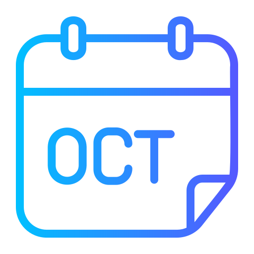 October Generic gradient outline icon