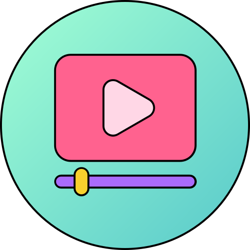 Video player Generic gradient lineal-color icon