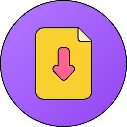 File download Generic gradient lineal-color icon