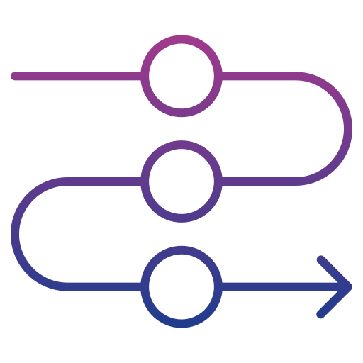 diagramma di flusso Generic gradient outline icona