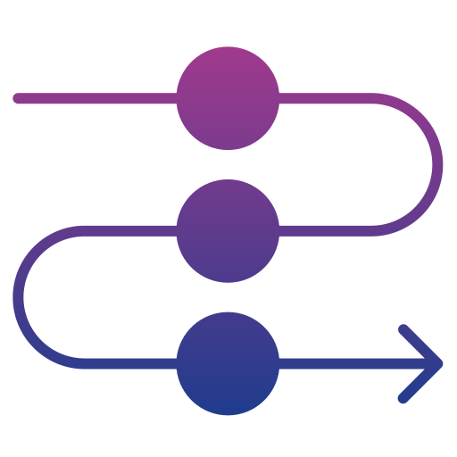 diagrama de flujo Generic gradient fill icono