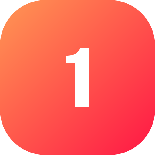 numer 1 Generic gradient fill ikona