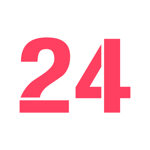 Number 24 Generic color fill icon