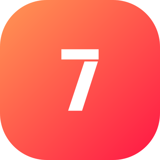 Number 7 Generic gradient fill icon