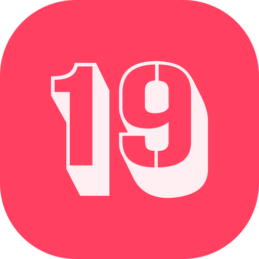 Number 19 Generic color fill icon