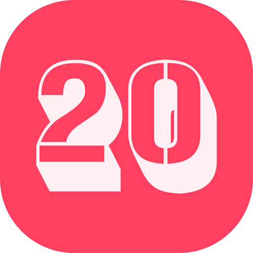 Number 20 Generic color fill icon