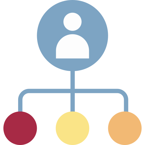 Team hierarchy Generic color fill icon