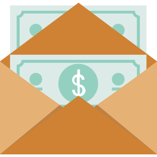 Salary envelope Generic color fill icon