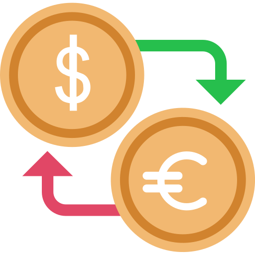 Exchange currency Generic color fill icon