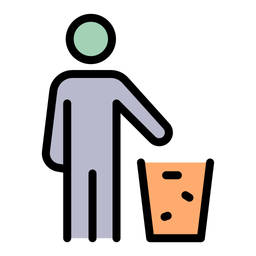 Выбросить мусор Generic color lineal-color иконка