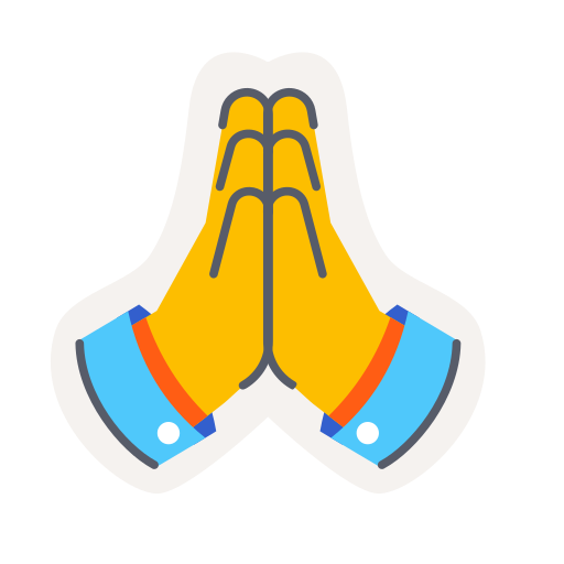 Молящиеся руки Generic color fill иконка