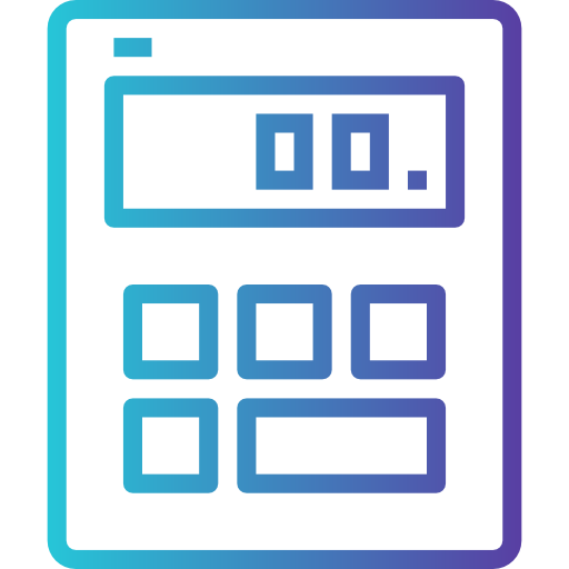 rekenmachine Smalllikeart Gradient icoon