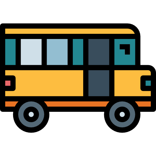 School bus Smalllikeart Lineal Color icon