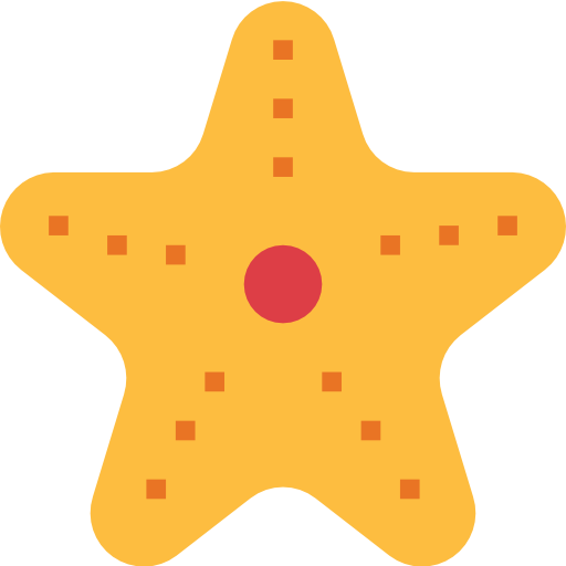 estrella de mar Smalllikeart Flat icono