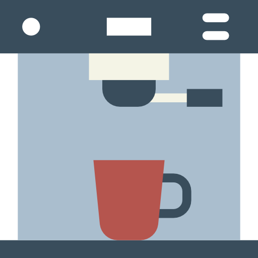 maquina de cafe Smalllikeart Flat icono