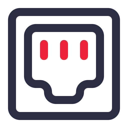 Ethernet Generic color outline icon