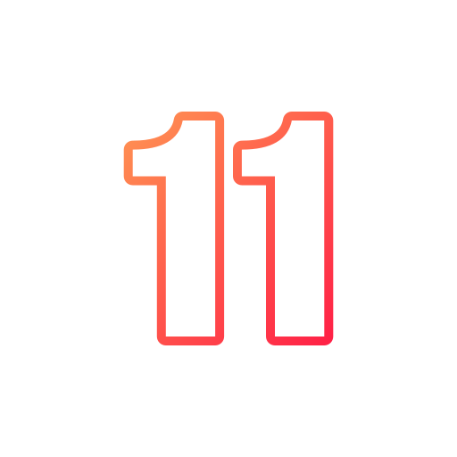 nummer 11 Generic gradient outline icon
