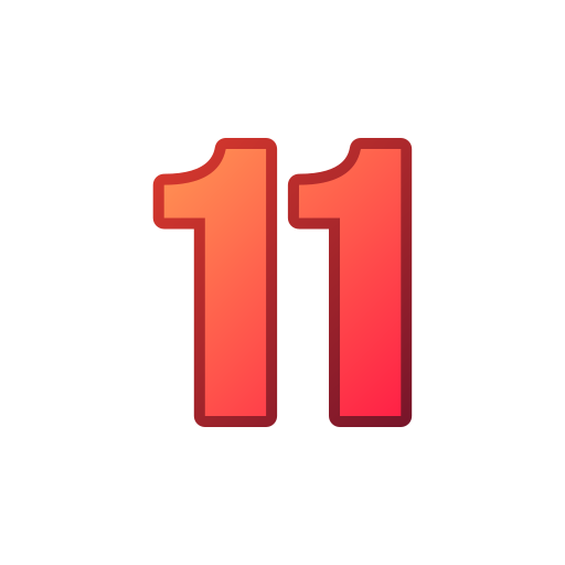 numero 11 Generic gradient lineal-color icona