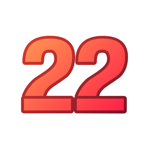 nummer 22 Generic gradient lineal-color icon