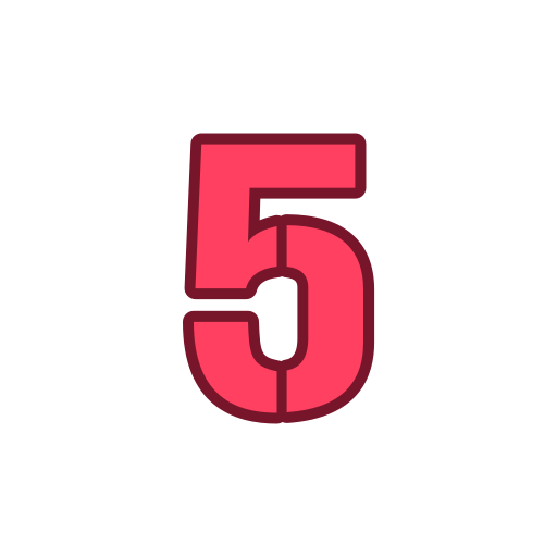 numero 5 Generic color lineal-color icona