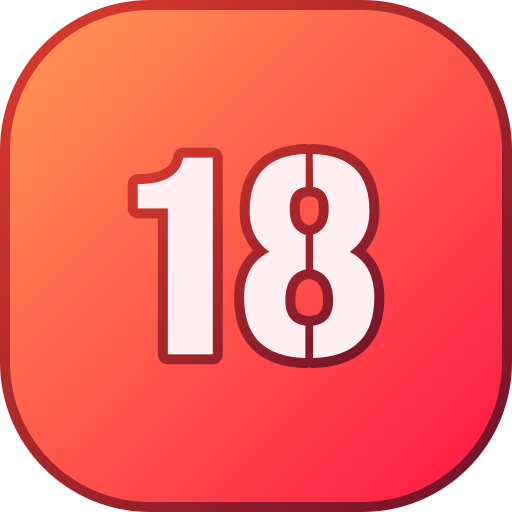 Number 18 Generic gradient lineal-color icon