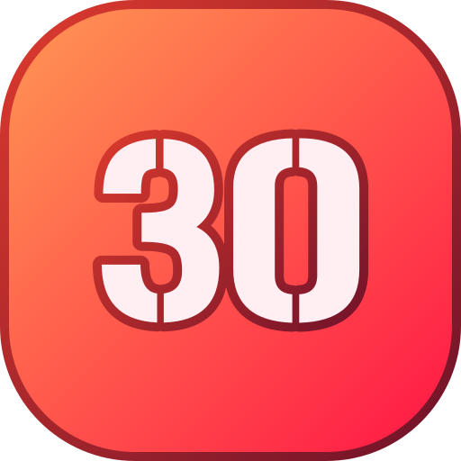 nummer 30 Generic gradient lineal-color icon