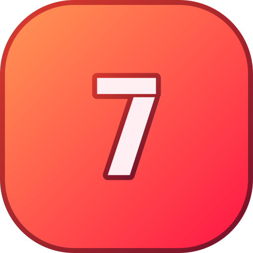 numero 7 Generic gradient lineal-color icona