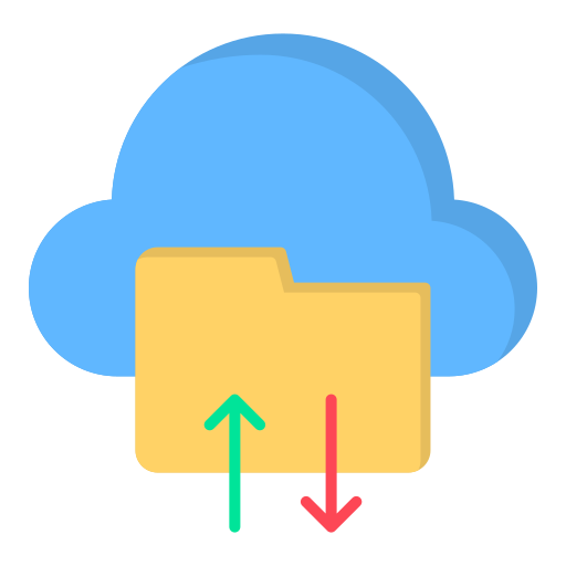archiviazione nel cloud Generic color fill icona