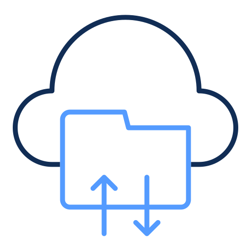 Cloud storage Generic color outline icon