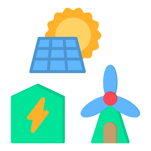 Умная сеть электроснабжения Generic color fill иконка