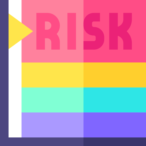 evaluación de riesgos Basic Straight Flat icono