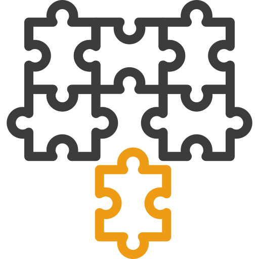 pezzi del puzzle Generic color outline icona