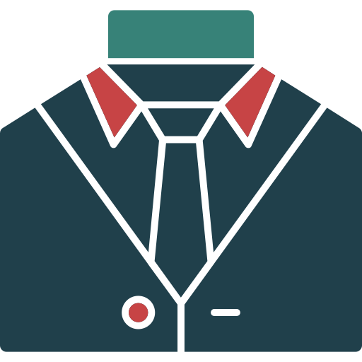 traje y corbata Generic color fill icono