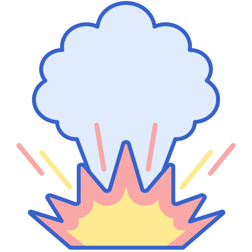 폭발 Generic color lineal-color icon