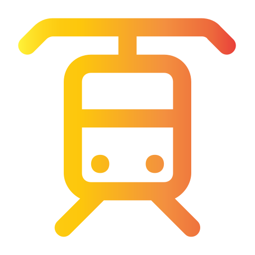tranvía Generic gradient outline icono