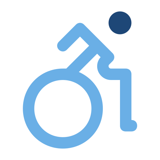 wózek inwalidzki Generic color outline ikona