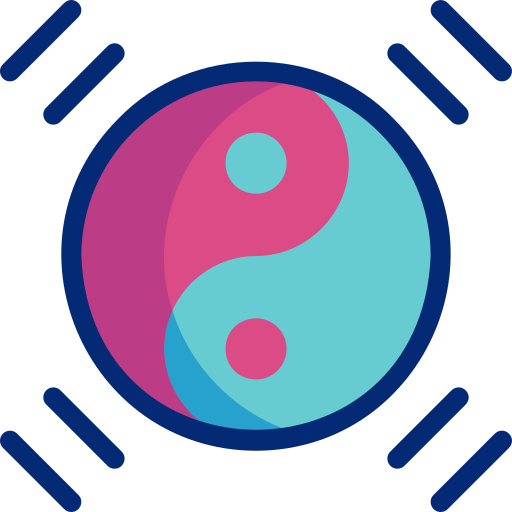 Ying yang Basic Accent Lineal Color icon