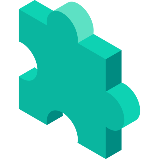 Puzzle Isometric Flat icon