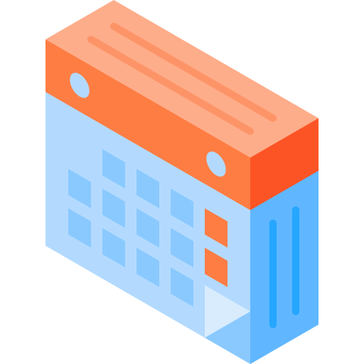 kalendarz Isometric Flat ikona