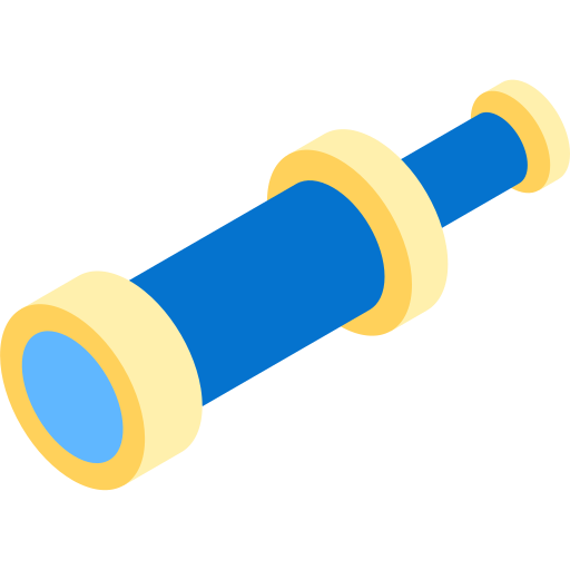 teleskop Isometric Flat ikona