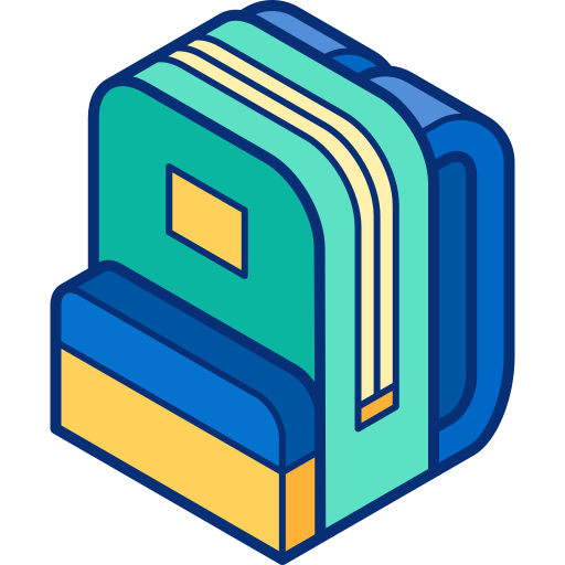 rucksack Isometric Lineal Color icon