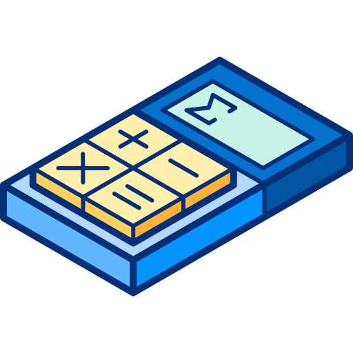 taschenrechner Isometric Lineal Color icon