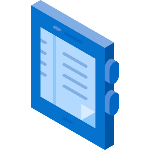 ebook Isometric Flat ikona