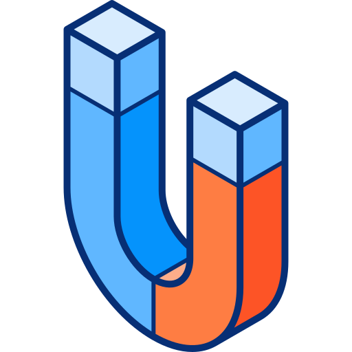 magnet Isometric Lineal Color icon