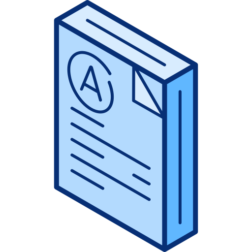 prüfungsergebnisse Isometric Lineal Color icon