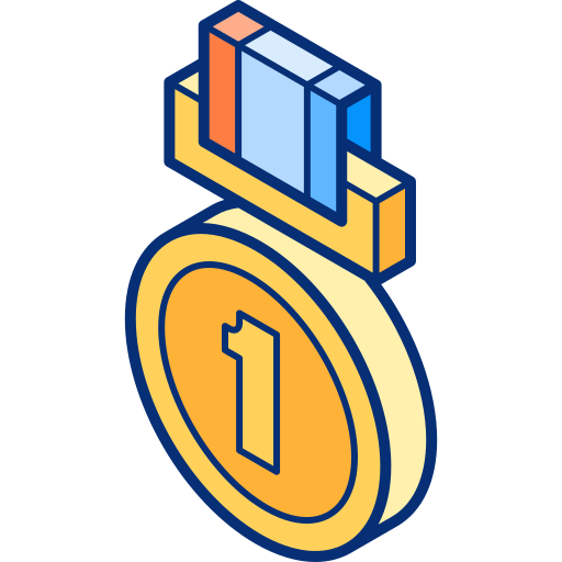 medaille Isometric Lineal Color icon