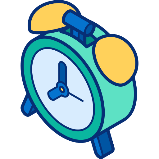 Clock Isometric Lineal Color icon