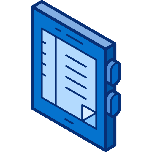 e-book Isometric Lineal Color icon